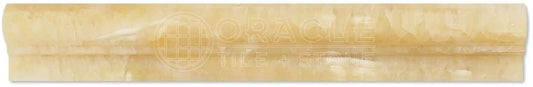 Polished Rail Molding Tile Trim in Crystal Onyx 12" x 2" - Tilefornia