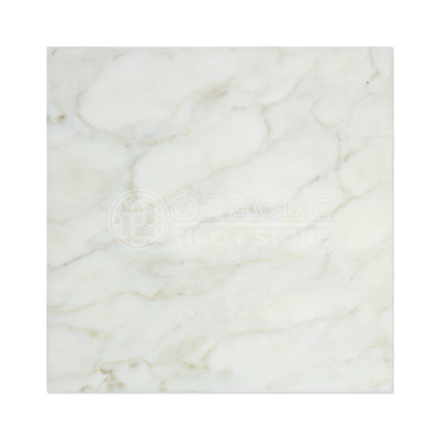 White Calacatta Gold Marble Tile 12x12, Honed
