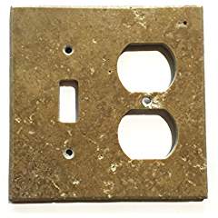 Noce Travertine Switch Plate Cover (TOGGLE DUPLEX) - Tilefornia