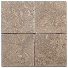 Seagrass / Rustic Green Limestone 6 X 6 Tumbled Field Tile - Lot of 50 sq. ft. - Tilefornia