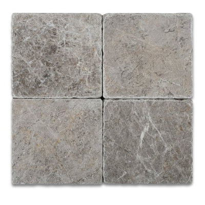 Gray Marble Brick Mosaic Tile 2x6, Split Face
