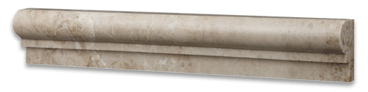Cappuccino Marble 2 X 12 Polished OG-1 Chair Rail Trim - 4" Sample - Tilefornia