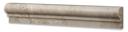 Cappuccino Marble 2 X 12 HONED OG-1 Chair Rail Trim - Box of 5 Pcs. - Tilefornia