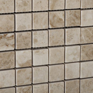 Cappuccino Marble Polished 1 X 1 Mosaic Tile on Mesh - Box of 5 sq. ft. - Tilefornia