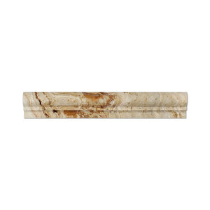 Valencia Travertine OG-1 Single-Step Chair Rail Molding Trim, Honed (LOT of 50 PCS.) - Tilefornia