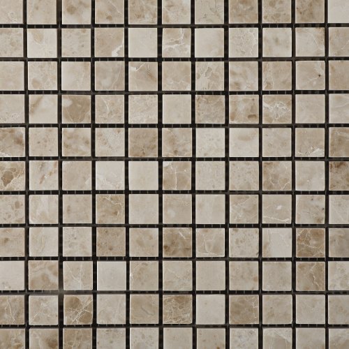 Cappuccino Marble 5/8 X 5/8 Polished Mosaic Tile Mesh - 6" X 6" Sample - Tilefornia