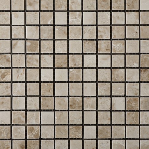 Cappuccino Marble 5/8 X 5/8 Polished Mosaic Tile Mesh - Lot of 50 sq. ft. - Tilefornia