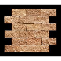 Noce 2 X 4 Travertine Split-Faced Mosaic Tile - Tilefornia