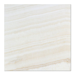White Onyx (Bianco Fantastico) 18 X 18 Field Tile, Vein-Cut, Polished (Small Sample) - Tilefornia