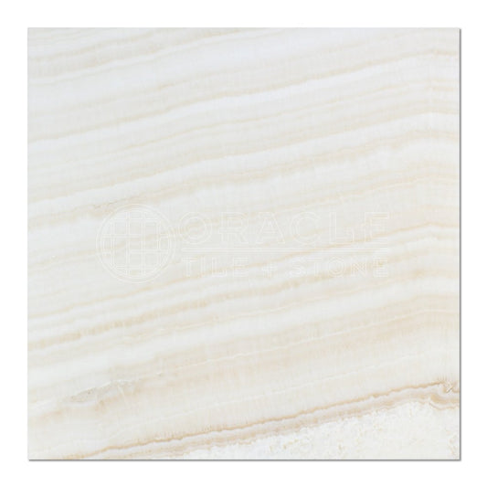 White Onyx (Bianco Fantastico) 18 X 18 Field Tile, Vein-Cut, Polished (Lot of 100 pcs. (225 sq. ft.)) - Tilefornia
