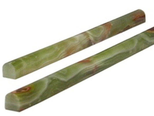 Green Onyx Polish 3/4 x 12 Polish Pencil Molding - Tilefornia
