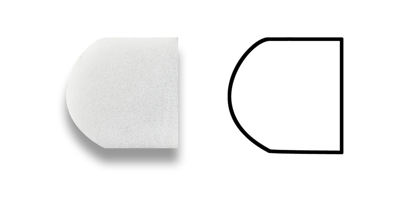 Bianco Venatino Marble 3/4 X 12 Polished Bullnose Liner- 4" Sample - Tilefornia