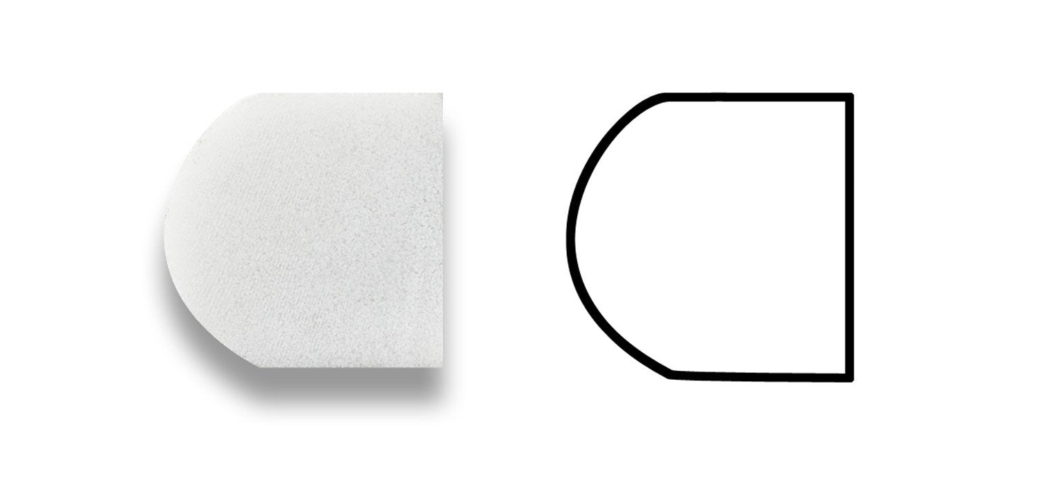 Bianco Venatino Marble 3/4 X 12 Polished Bullnose Liner- Lot of 50 Pcs. - Tilefornia