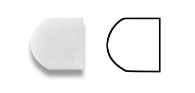 White Marble Pencil Tile Trim 3/4x12, Polished