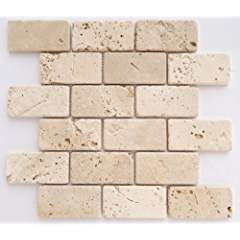 Ivory Light Travertine Honed 3 1/2 X 12 Ritz Trim - Standard Quality - Lot of 20 Pieces - Tilefornia