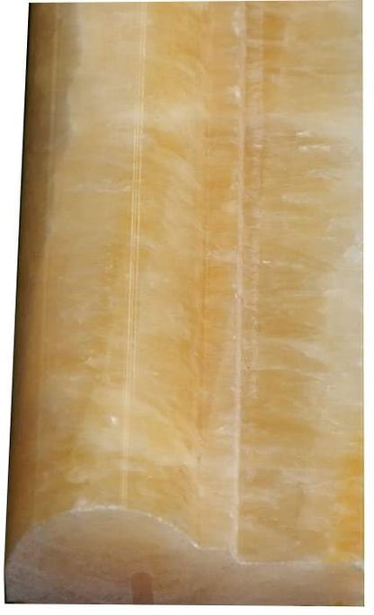 Polished Rail Molding Tile Trim in Crystal Onyx 12" x 2" - Tilefornia