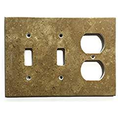 Noce Travertine Switch Plate Cover (DOUBLE TOGGLE DUPLEX) - Tilefornia