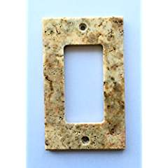 Scabos Travertine Switch Plate Cover Rocker - 2.75 X 4.5 IN - Tilefornia