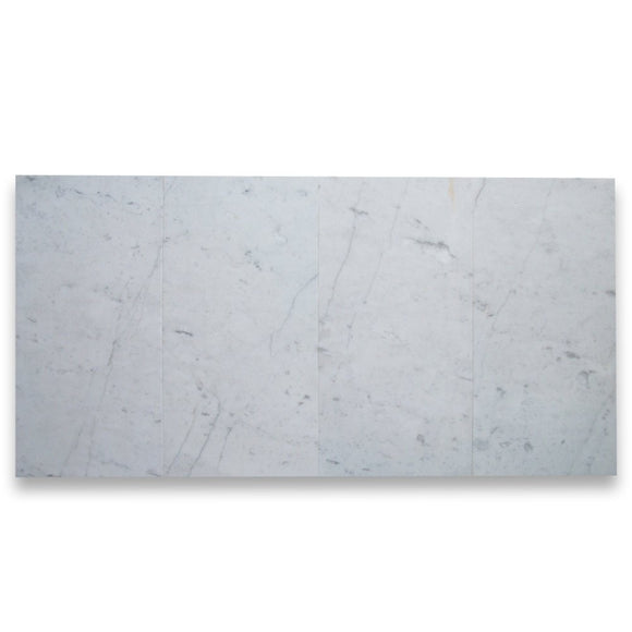 Carrara White Italian Carrera Marble 12x24 Tile Honed - 200 sq.ft. - Tilefornia