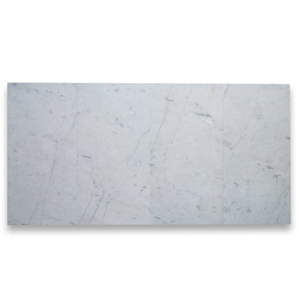 Carrara White Italian Carrera Marble 12x24 Tile Polished - 200 sq.ft. - Tilefornia