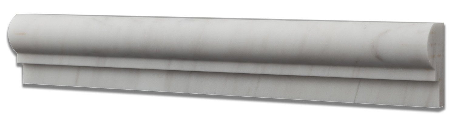 Dolomite White Honed 2 X 12 Milano Molding - Standard Quality - BOX of 15 PCS - Tilefornia