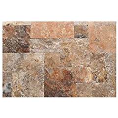 Scabos Travertine Versailles / Ashlar Pattern Tiles, Tumbled (Lot of 200 Sq. Ft. (25 Bundles)) - Tilefornia