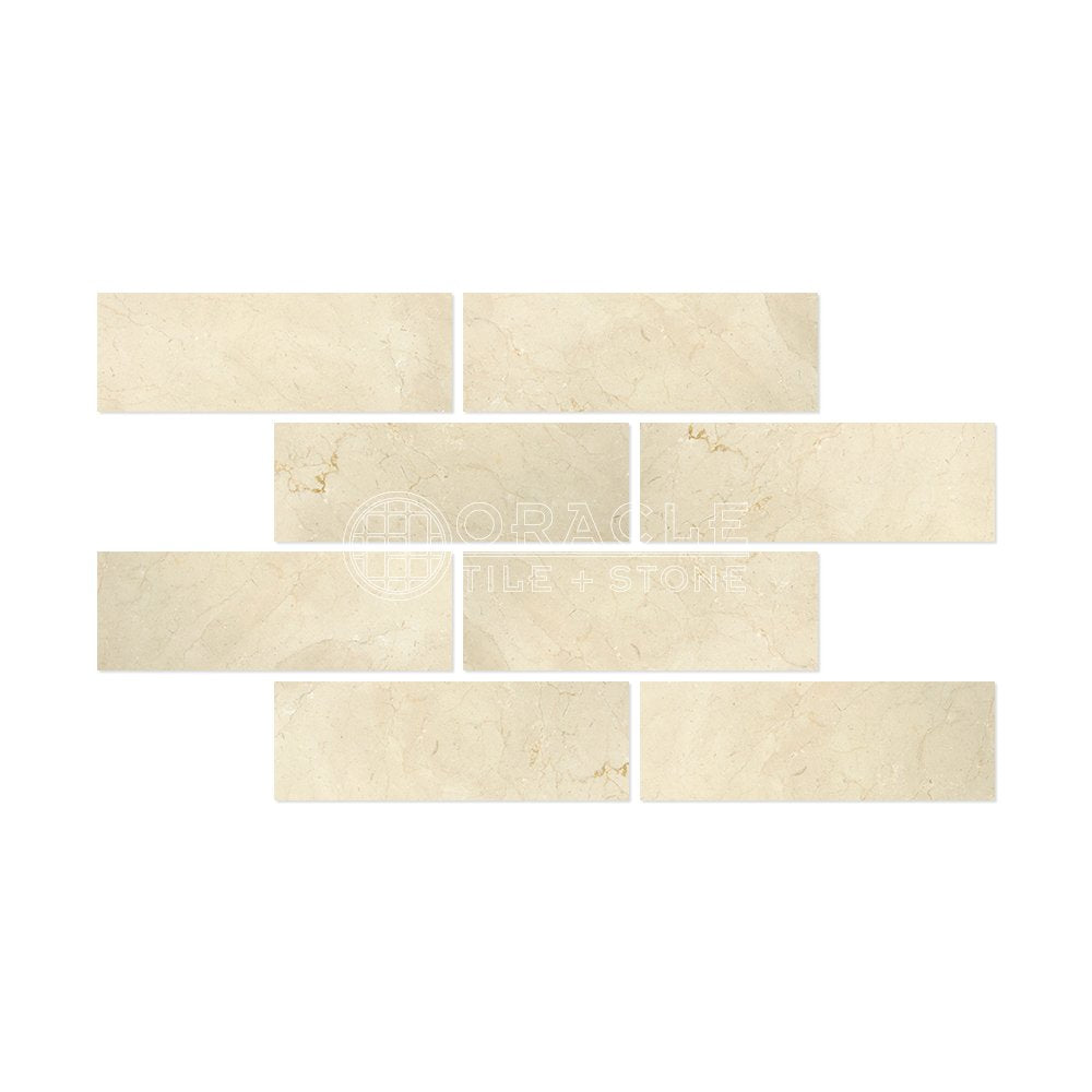 Crema Marfil Spanish Marble 4 X 12 Field Tile, Polished - Tilefornia