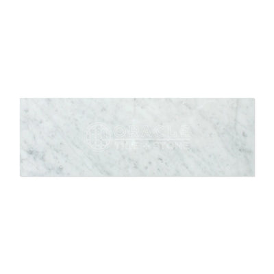 White Carrara Marble Tile 4x12, Honed