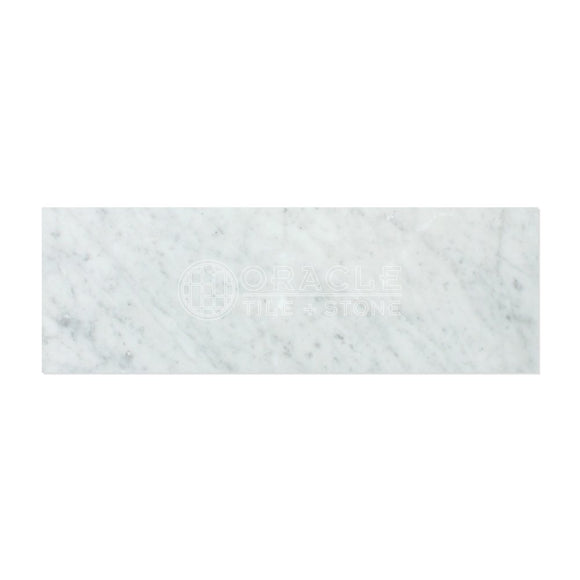 Carrara White Italian (Bianco Carrara) Marble 4 X 12 Field Tile, Polished - Tilefornia