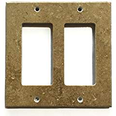 Noce Travertine Switch Plate Cover (2 ROCKER) - Tilefornia