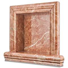 Rojo Alicante Marble Polished Hand-Made Custom Shampoo Niche - SMALL - Tilefornia