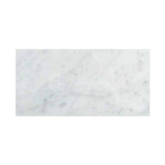 Carrara White Italian (Bianco Carrara) Marble 12 X 24 Field Tile (2 pcs. 3" X 6" Sample Set, Honed) - Tilefornia