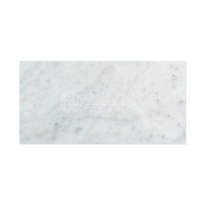 White Carrara Marble Tile 12x24, Honed