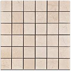 Royal Beige Marble 2 X 2 Polished Mosaic Tile - Box of 5 Sheets - Tilefornia