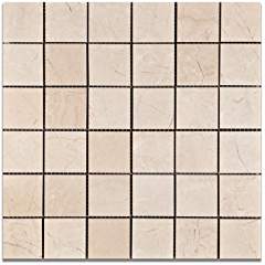 Royal Beige Marble 2 X 2 Polished Mosaic Tile - 6" X 6" Sample - Tilefornia