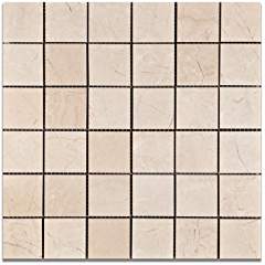 Royal Beige Marble 2 X 2 Polished Mosaic Tile - Lot of 50 Sheets - Tilefornia