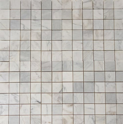 White Marble Mosaic Tile 2x2, Polished