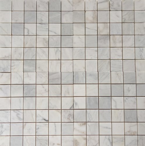 Bianco Venatino Marble 2X2 Polished Mosaic Tile - STANDARD QUALITY - Lot of 20 Sheets - Tilefornia
