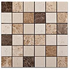 Mixed Marble 2 X 2 Venice Polished Mosaic Tile - 6