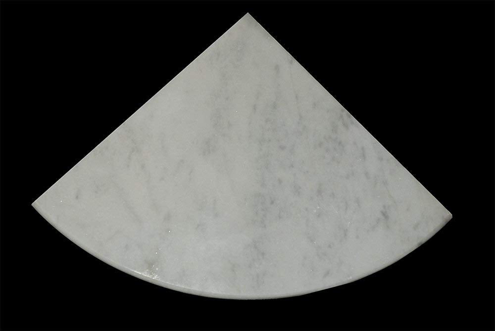 CARRARA MARBLE POLISHED BATHROOM CORNER SHELF - Tilefornia