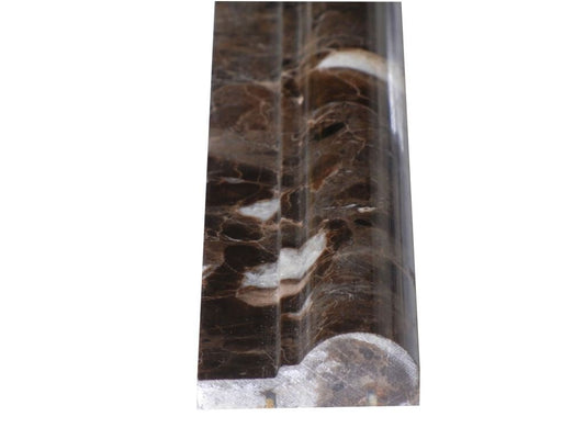 Emperador Dark Chair rail molding honed 2x12 - Tilefornia
