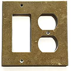 Noce Travertine Switch Plate Cover (ROCKER DUPLEX) - Tilefornia