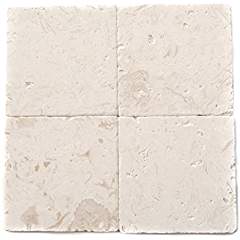 Myra Beige Limestone 6X6 Tumbled Tiles (LOT of 50 SQ. FT.) - Tilefornia