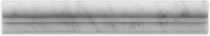 Bianco Venatino Marble 2 X 12 Polished OG-1 Chair Rail Trim - Lot of 50 pcs. - Tilefornia