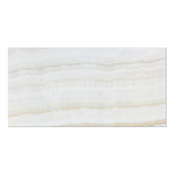 White Onyx (Bianco Fantastico) 12 X 24 Field Tile, Vein-Cut, Polished (2 pcs. 3