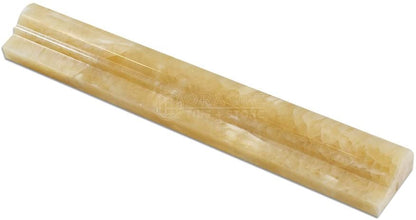 Polished Rail Molding Tile Trim in Crystal Onyx 12" x 2" - Tilefornia