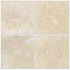 Ivory Travertine Tile 6x6, Filled & Honed