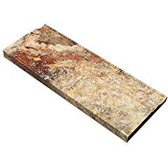 Scabos Travertine Baseboard Trim Molding, Honed - Tilefornia