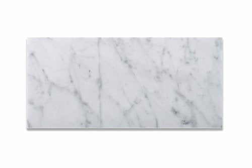 Bianco Carrara White 6 X 12 Marble Polished Brick Tile - 2 pcs. Sample Set of 3 X 6