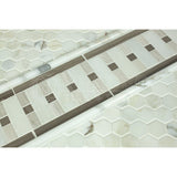 Calacatta Gold (Italian Calcutta) Marble 1 inch Hexagon Mosaic Tile, Polished - Tilefornia